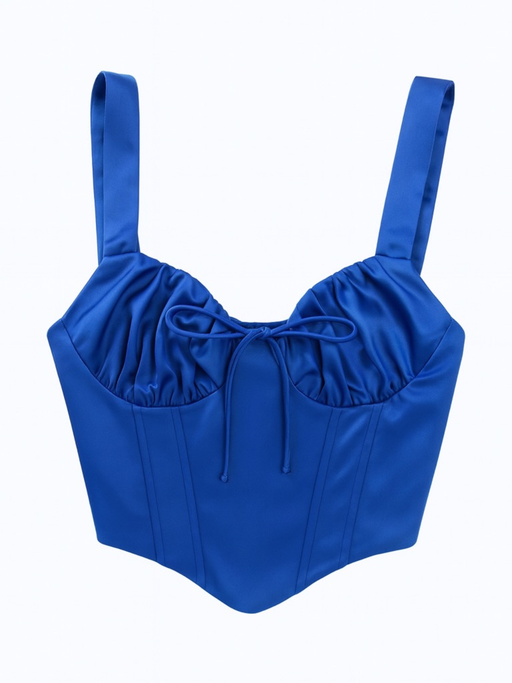 Bershka Royal Blue Corset Crop Top